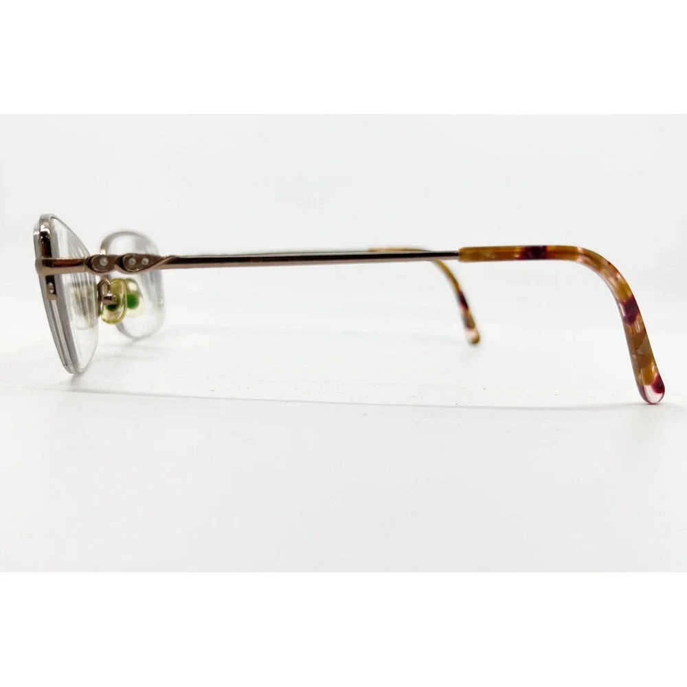 Tres Jolie 62 Eyeglasses Womens Gold Semi Rimless Frames 52-17-135